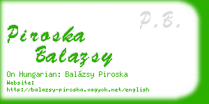 piroska balazsy business card