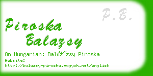 piroska balazsy business card
